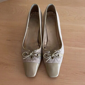 Stuart Weitzman Tan/Beige Kitten Heels- 10.5 Narrow